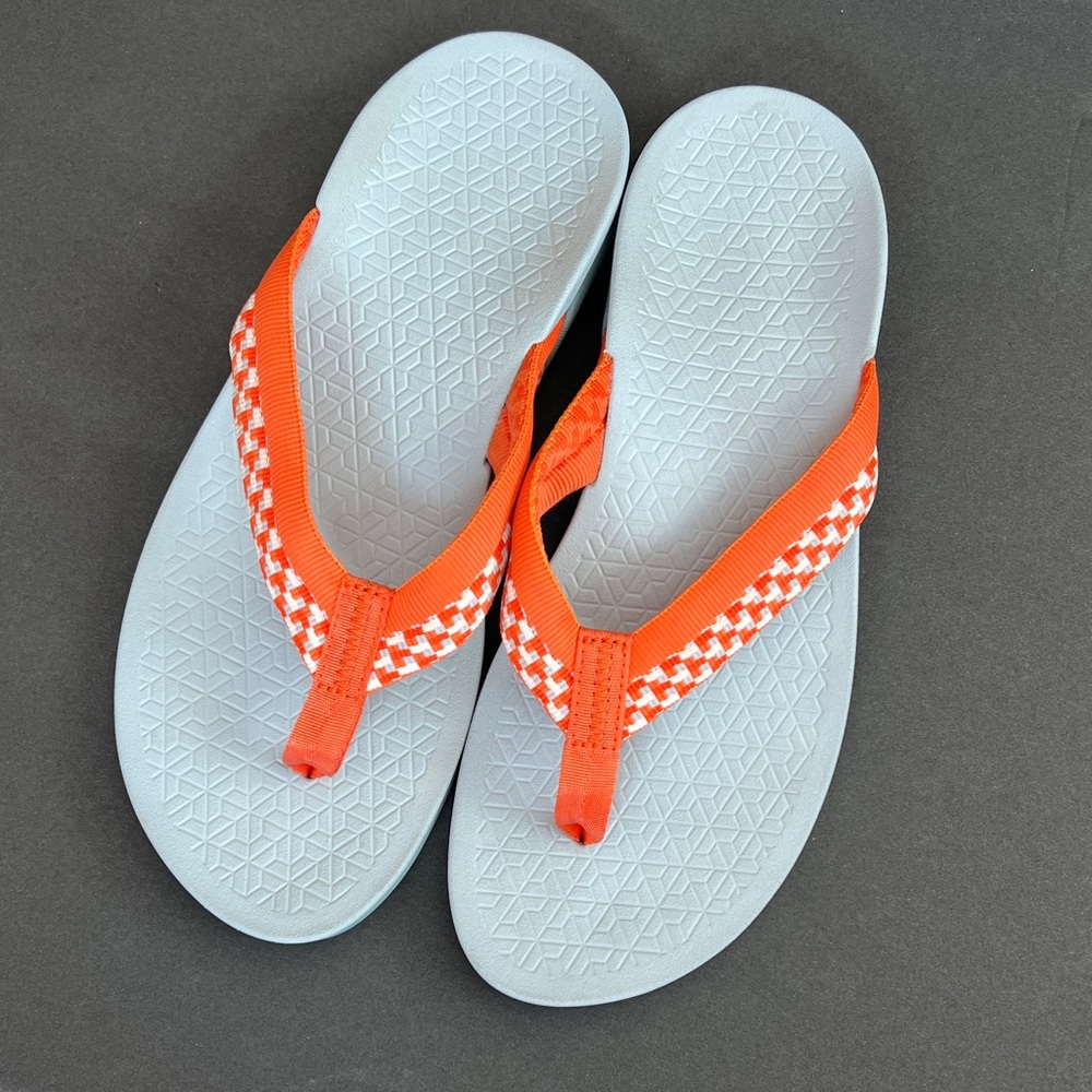 Chaco Aurora Cloud Flipflop Orange and White Sandals